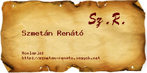 Szmetán Renátó névjegykártya