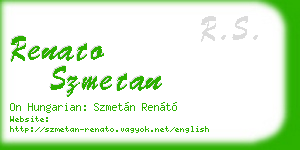 renato szmetan business card
