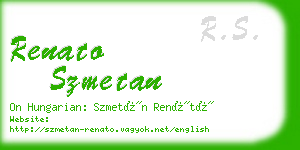 renato szmetan business card